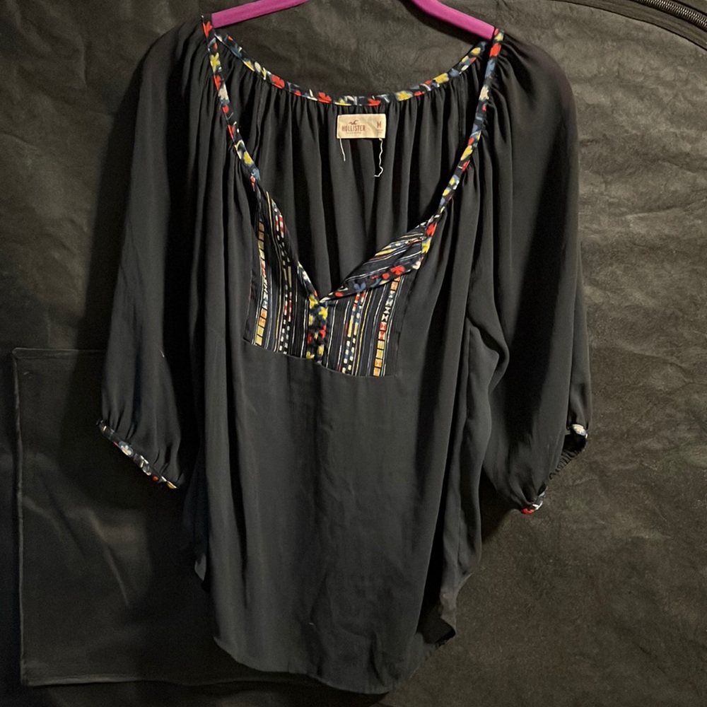 Sheer Navy Blouse